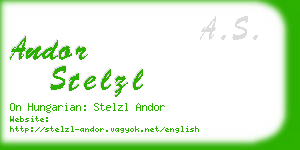 andor stelzl business card